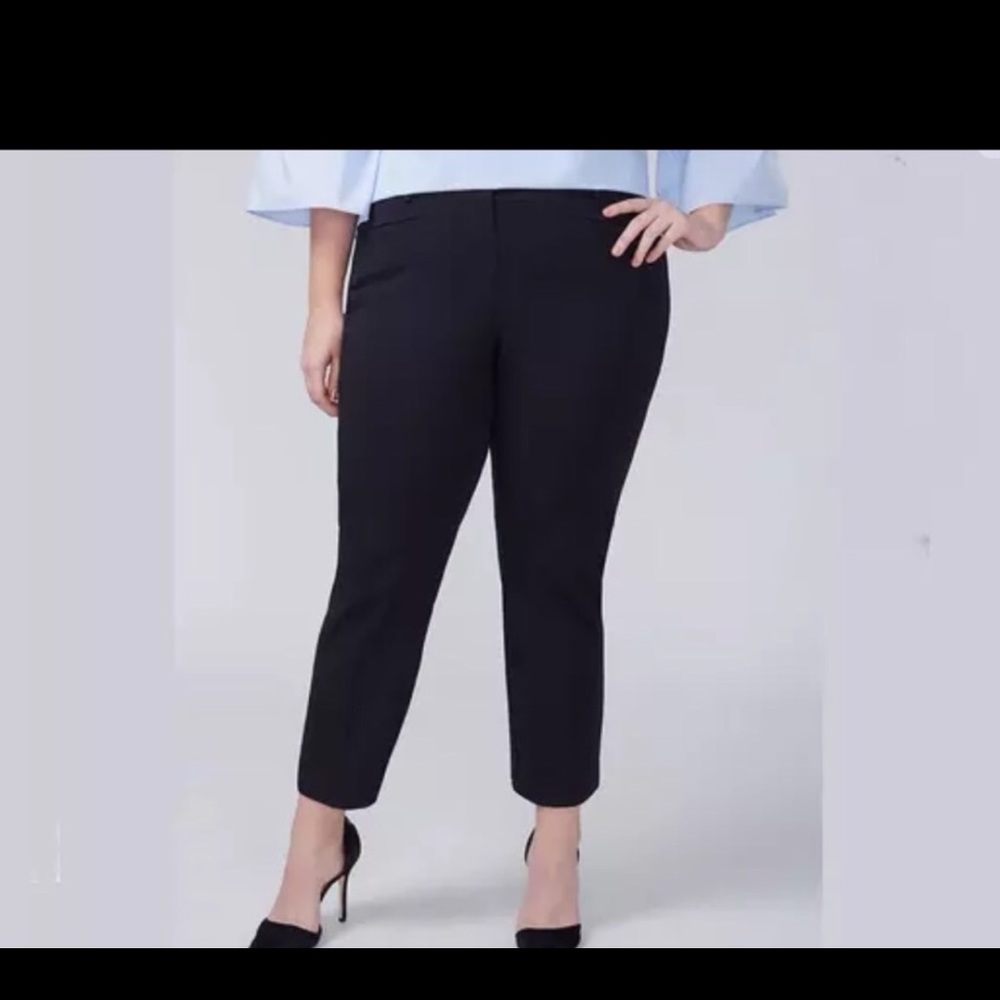Lane Bryant Slim Cropped Pants Black Size 14